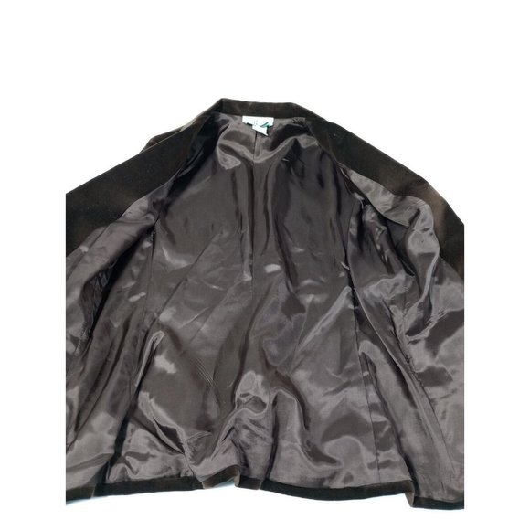 Vintage 70s Sears JR Bazaar Women's Cotton Blazer Jacket JR Size 9 Velvet Feel - Picture 9 of 10
